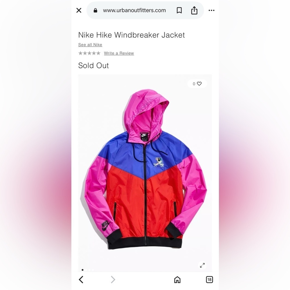 Mens Nike Colorblock Windbreaker Jacket